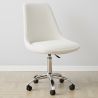 Buy Desk Chair with Wheels - White Boucle - Tulipe White 60615 - prices